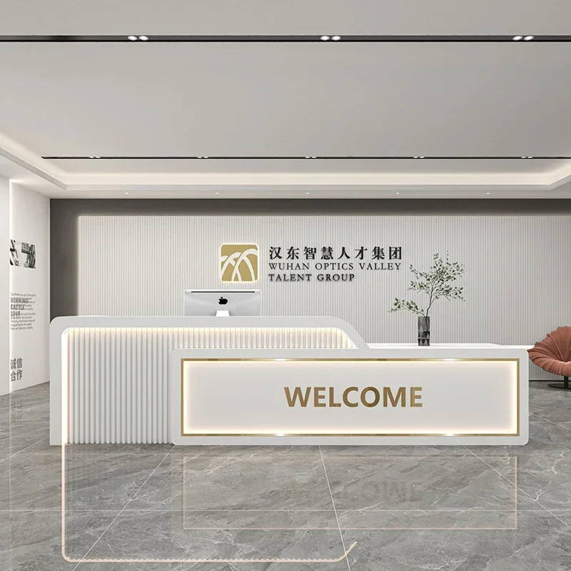 Cash Front Desk Reception Desk Counter Restaurant Cabinet Store Reception Desk Cashier Table Luxury Empfangstheke Bar Furniture