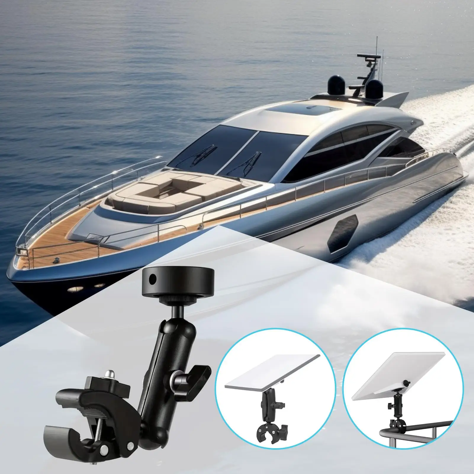 Mini adaptador de tubo de instalación rápida para montaje en coche, para RV, yate, furgoneta, remolque de viaje, caravana, autocaravana, barandillas marinas