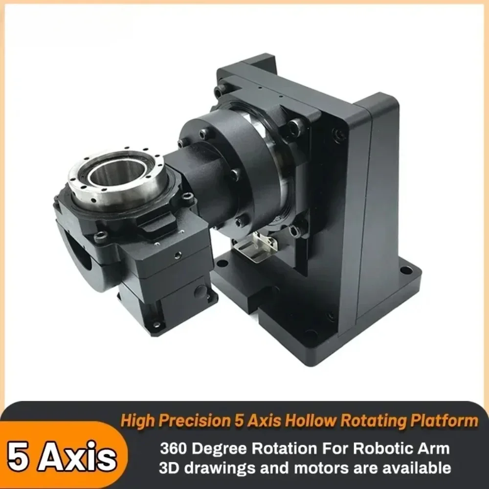 5 Axis Rotating Platform Hollow Electric Indexing Rotary Table High Precision CNC Special Workbench DD MOTOR For Robotic Arm