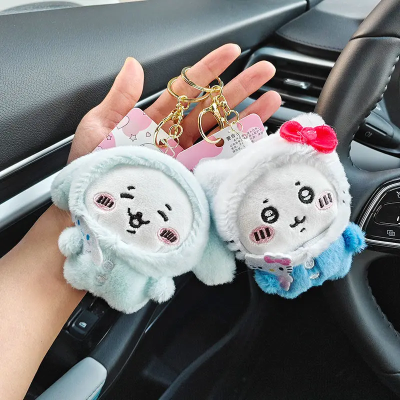 Anime Chiikawa Usagi Plush Doll Cute Pendant Hachiware Kawaii Doll Hanging Decorations Cartoon Keychain Bag Schoolchildren