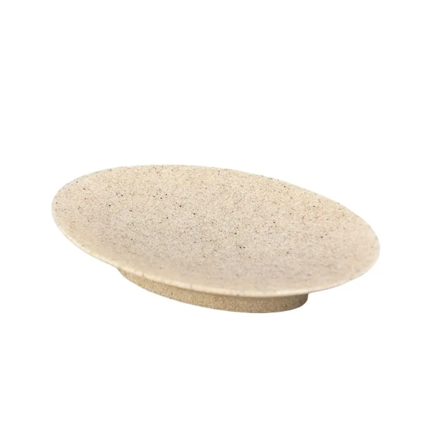 

Мыльница из бежевой смолы для ванной комнаты Sr Настольный держатель для мыла Поднос для барного мыла Мыло и губки ручной работы