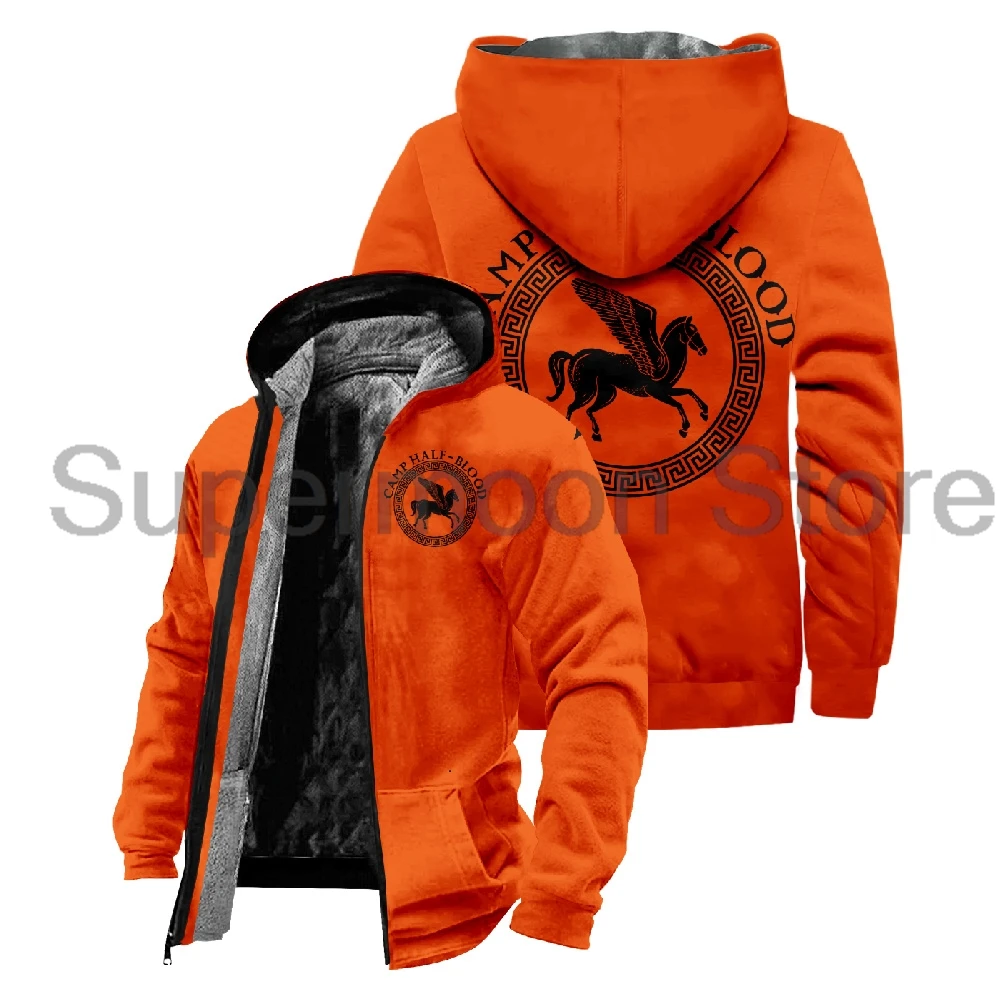 Camp Half-Blood Merch Zipper Hoodies Unisex Long Sleeve Streetwear Women Men Jacket Parkas Winter Coat