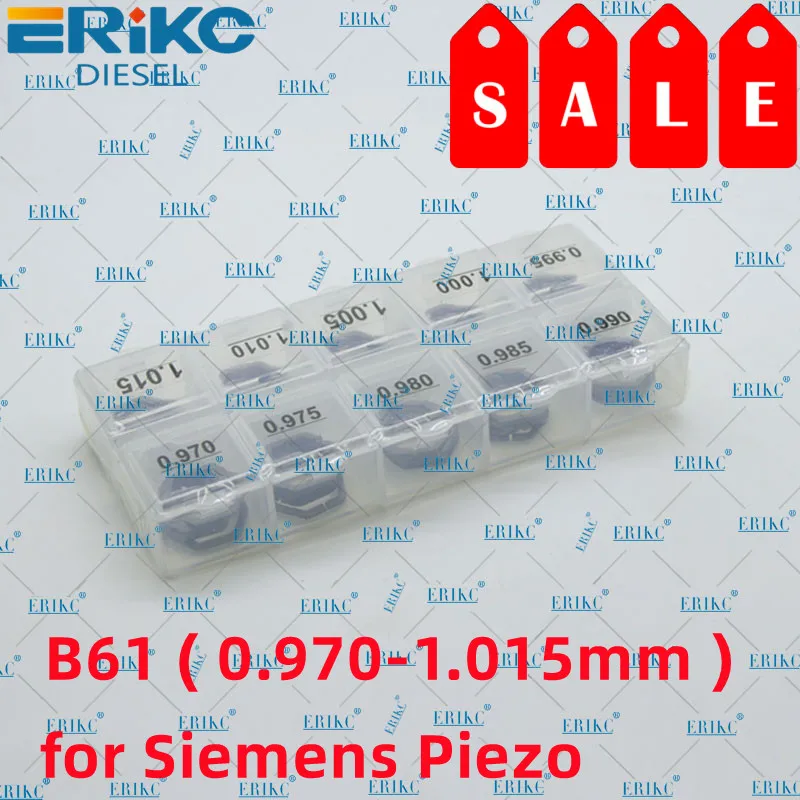 ERIKC B61 ( 0.970-1.015mm ) Gaskets Piezo Shims for Siemens Piezo Injector Nozzle Adjust Washer 50pcs