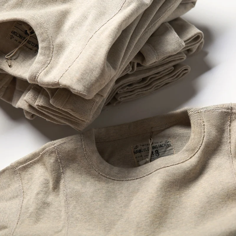 

Мужская теплая футболка Bronson Usn из чистого хлопка с длинным рукавом, плотная, с круглым вырезом, облегающая, для работы