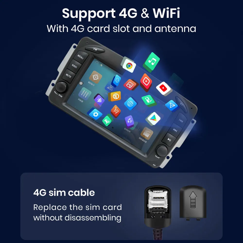 مشغل سيارة أندرويد لسيارة Mercedes Benz G-Class CLK-Class W463 W203 W209 Viano Vito W639 Fit Exchange Update Refresh Replacement FM