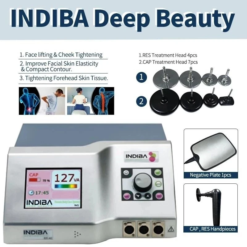 INDIBA Deep Beauty Body Slimming Machine Face Lift Devices Skin R45 System RF High Frequency 448KHZ Weight Loss Spain Technology