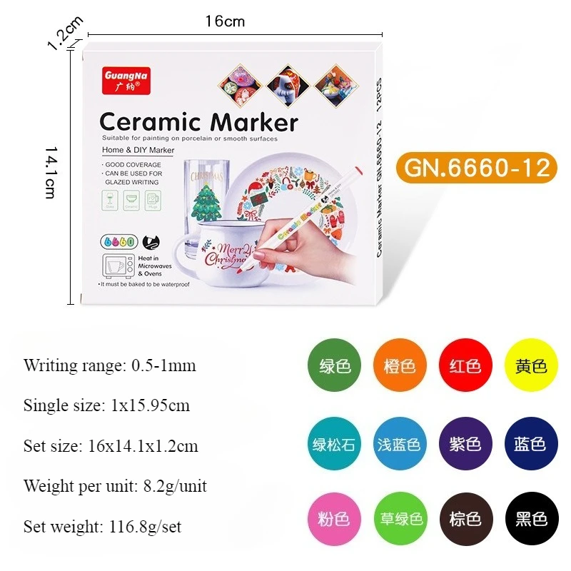 Ceramic Watercolor Pen Pottery Underglaze Painting Pen DIY Hand-painted Tool Ceramic painted marker pen