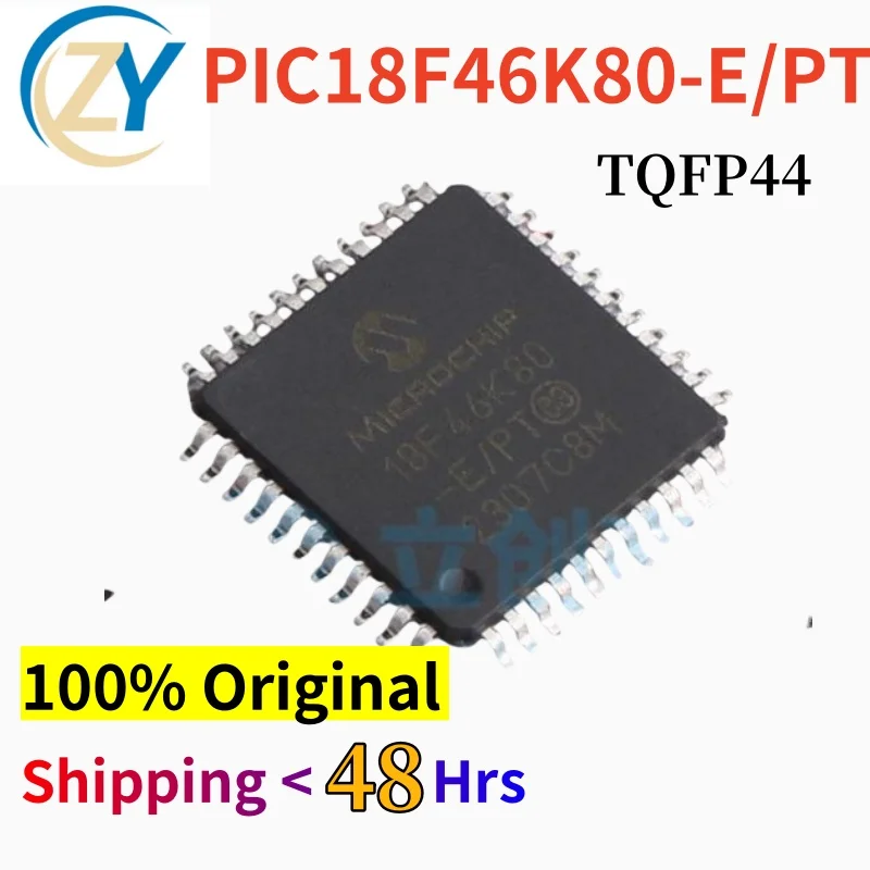 100% Original PIC18F46K80 8-Bit MCU PIC18F46K80-E/PT  TQFP-44 4KBRM 1.8V-5.5V Guaranteed Quality & In Stock