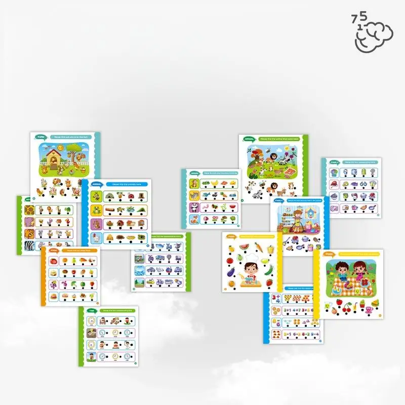 어린이 교육용 장난감 영어 학습 스마트 포인트 터치 토킹펜 포함 학습기 음성 사운드북 1세트