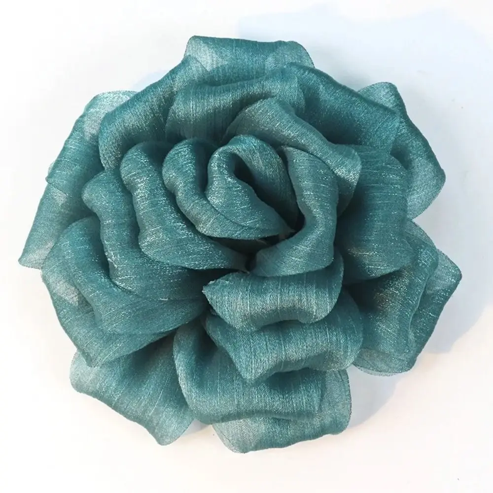 جديد اضافية كبيرة مقلد زهرة الصدار الأزياء اليدوية القماش التصحيح حرق حافة تصميم فستان الأورجانزا الملحقات