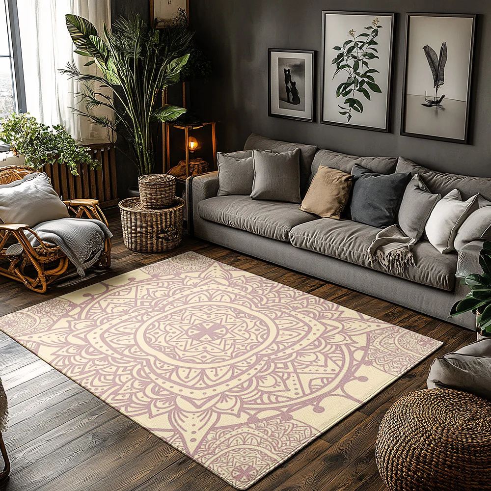 

Коврик в стиле бохо в персидском стиле, нескользящий моющийся напольный коврик, винтажный ковер, декор для гостиной, домашний акцент, современное напольное покрытие