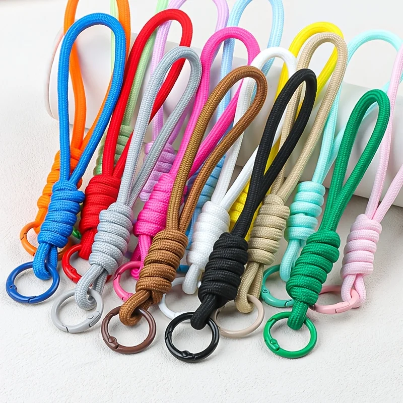 20pcs/10pcs Random Colorful Braided Lanyard, Woven Anti-Lost Wrist Strap for Phone Keys, Cute Leash for Plush Toy Boarding Pass