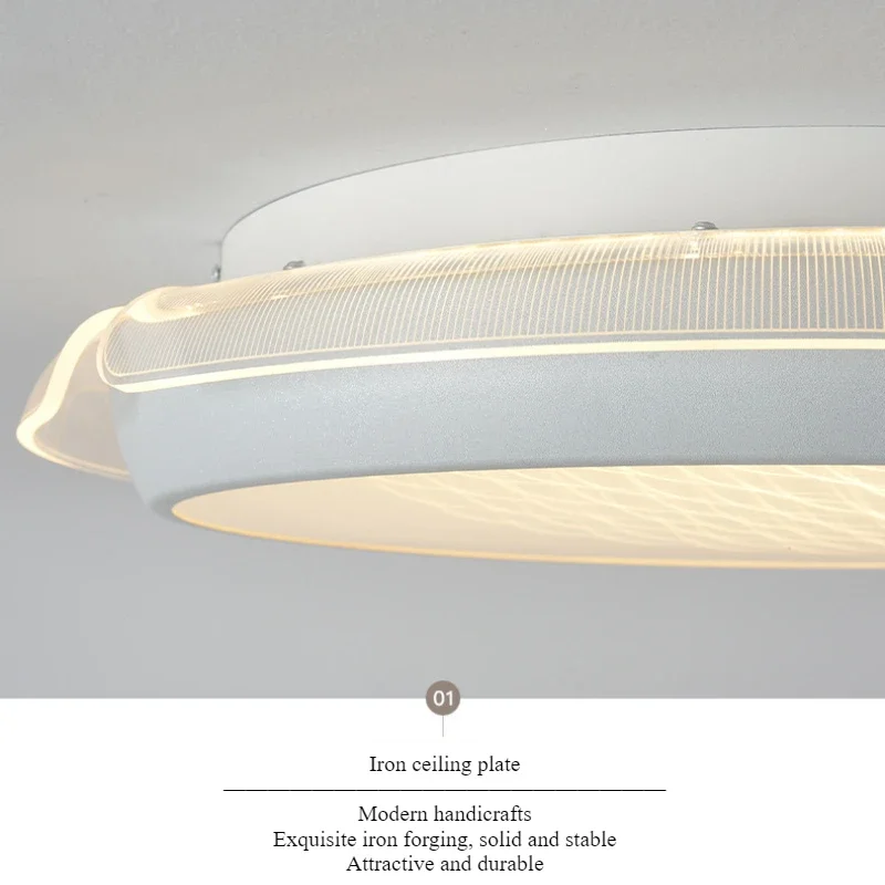 SANDYHA Modern LED Ceiling Light Minimalist Iron Acrylic Design for Living Room Bedroom Kitchen Indoor Lighting Stylish Home
