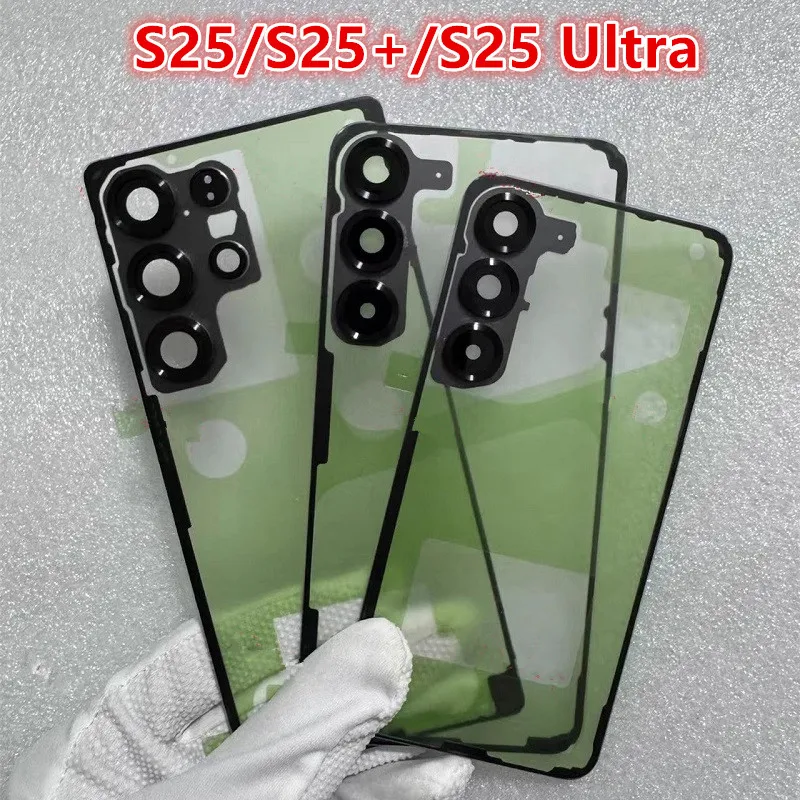S938 S936 Housing For Samsung Galaxy S25 Ultra Plus Glass Matte Transparent Battery Back Cover Repair Rear Case + Camera Lens