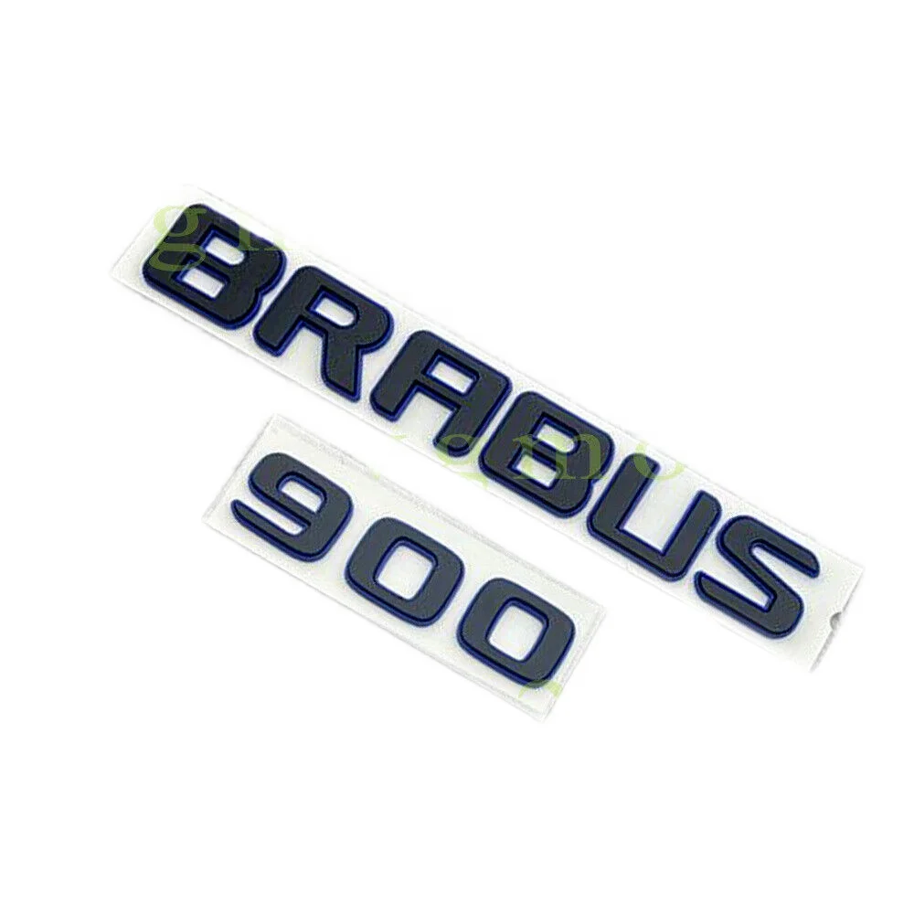 BRABUS 900 Emblem GLOSS BLACK BLUE Trunk Luggage Lid Logo Tailgate Badge AMG