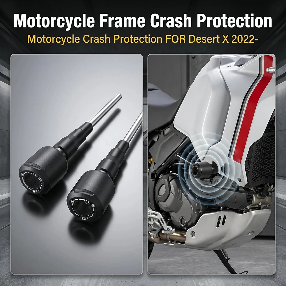 Motorcycle Frame & Fairing Protector Sliders Crash Falling Protection Pad For Ducati Desert X 2022-