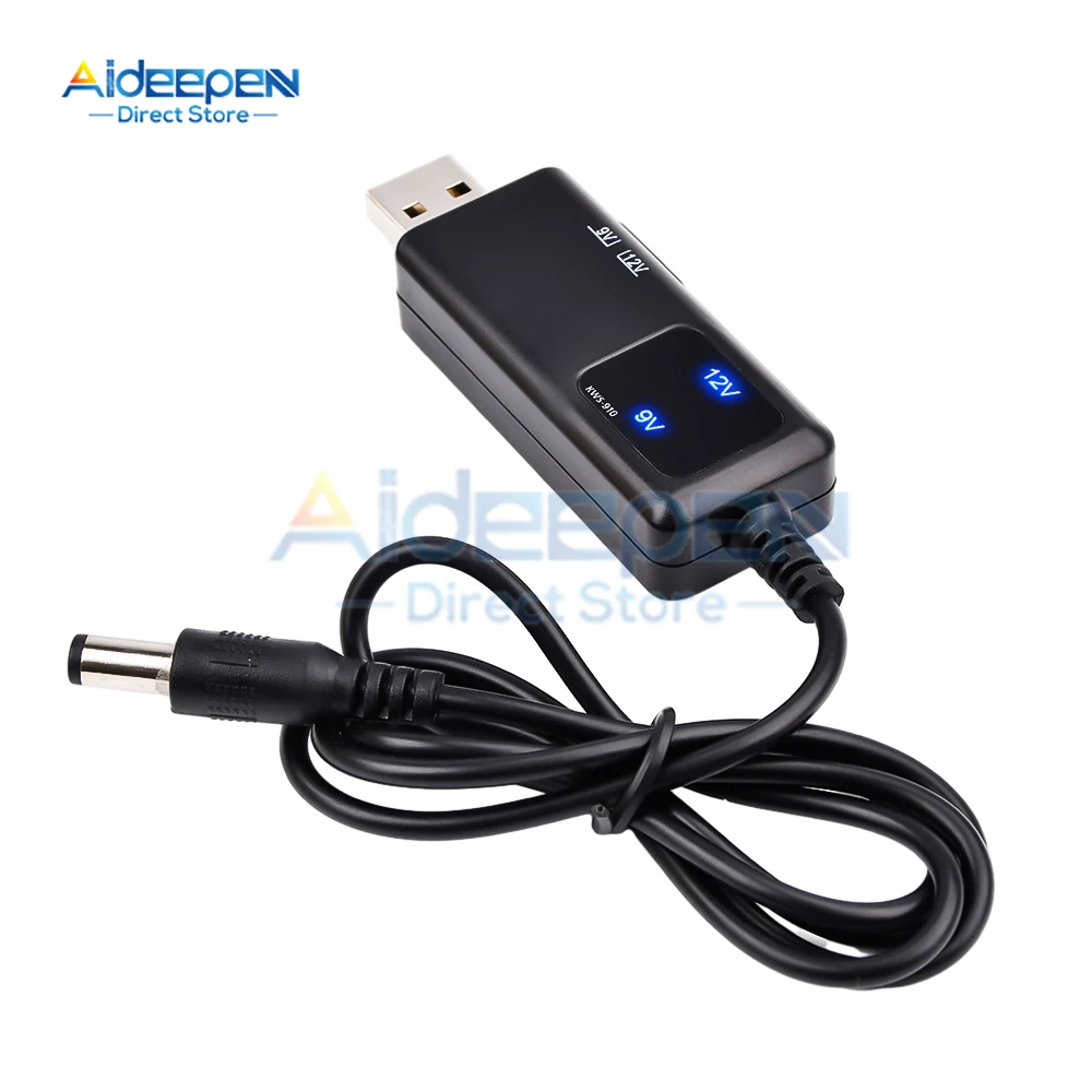 USB a CC 5,5/3. Enchufe de 5mm, 5V, 9V, 12V, línea de refuerzo de energía USB, adaptador de Cable de alimentación CC para ruta, Cable WIFI, conector USB de 5,5x2,1mm