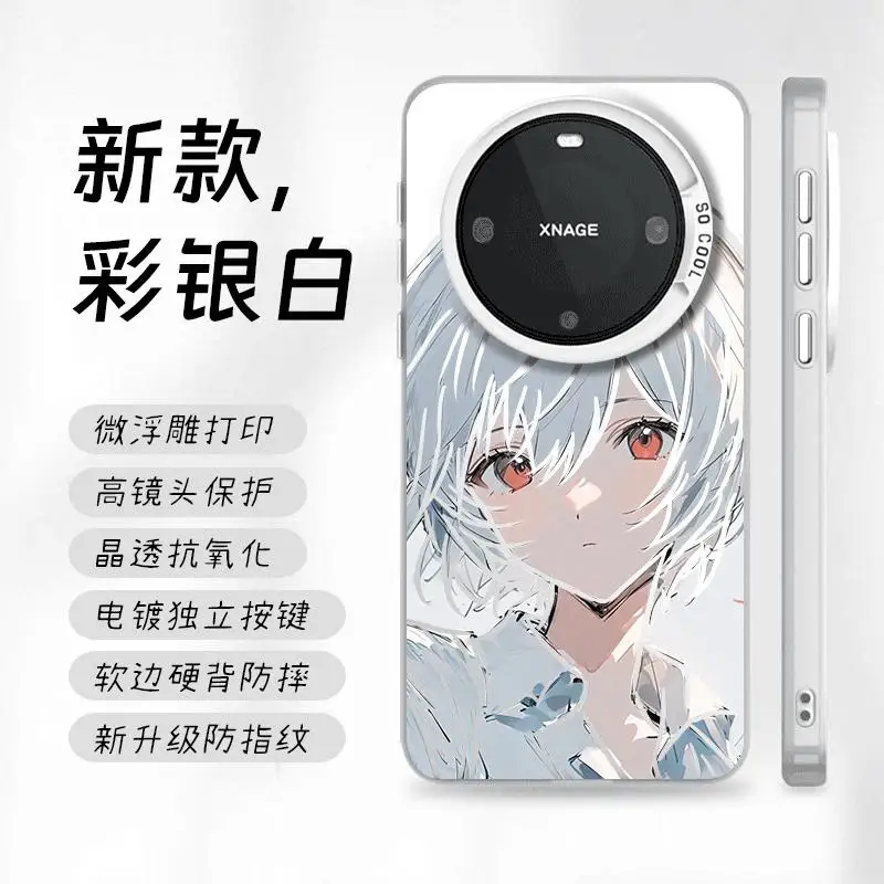 اليابان أنيمي Ayanami Rei جراب هاتف آيفون 17 16 15 14 13 12 11 برو ماكس زائد الهواء البسيطة 17promax لطيف الكرتون فتاة الغطاء الخلفي