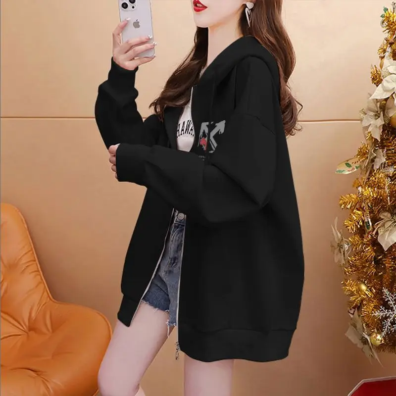 Femme haut à capuche avec Orint sur dropshipping essentiel à manches longues années 90 Vintage Kpop pas cher femmes sweats à capuche pleine fermeture éclair