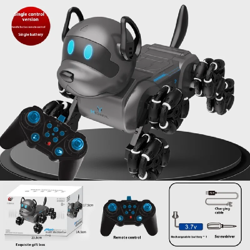 ใหม่ของเล่นเด็ก Mechanical สุนัขแปดล้อ Stunt รีโมทคอนโทรลไฟฟ้ารถอัจฉริยะจําลองหุ่นยนต์สุนัขผู้ผลิต