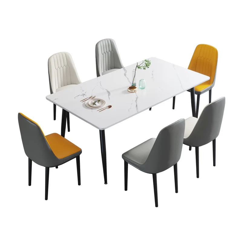 

Wholesale Price Cheap Price Modern Luxury Dining Room Furniture Slate Dining Tables Set with 6 Chairs for Dining Room