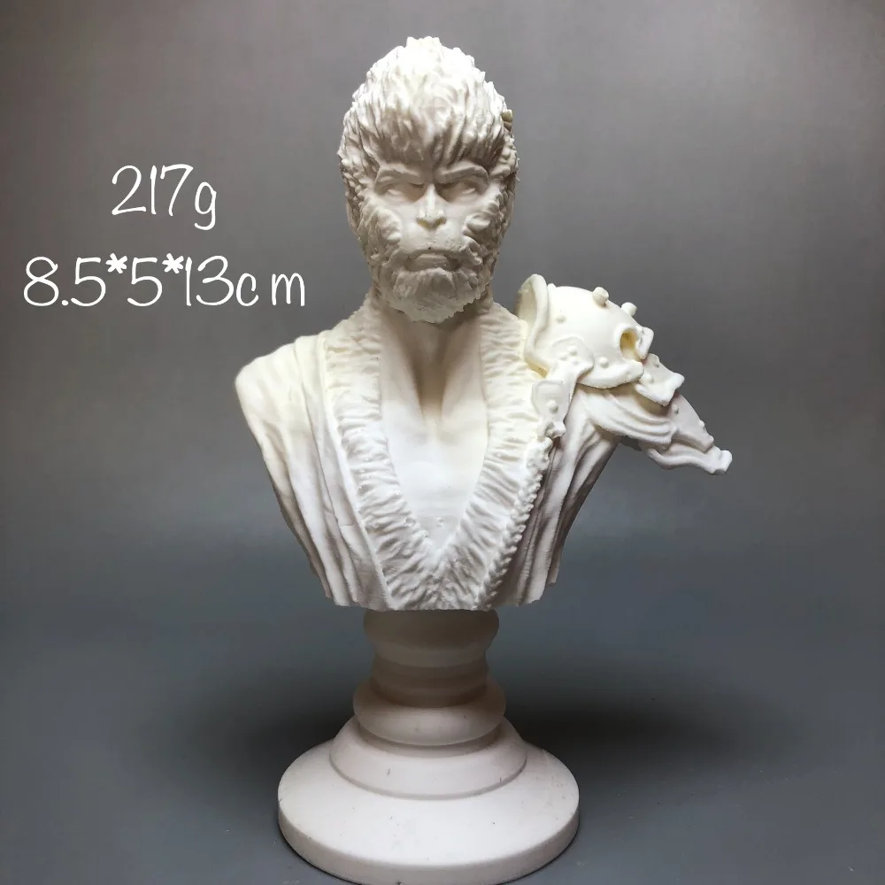 The Great Sage Sun Wukong 3D Art Plaster Statue Creative Mini Sculpture Desktop Decoration Figurines Craft Gift DIY Coloring