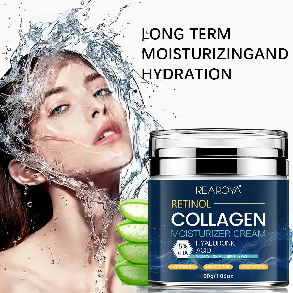 Retinol Glatte Falten-Gesichtscreme spendet Feuchtigkeit, strafft, hebt die Linien reduzieren,