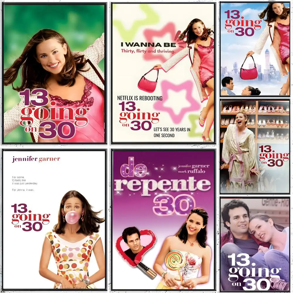 Romantic Teen Comedy T-13 Going On 30 Poster Modern Indoor Wall Decor & Aesthetic Home Space Design
