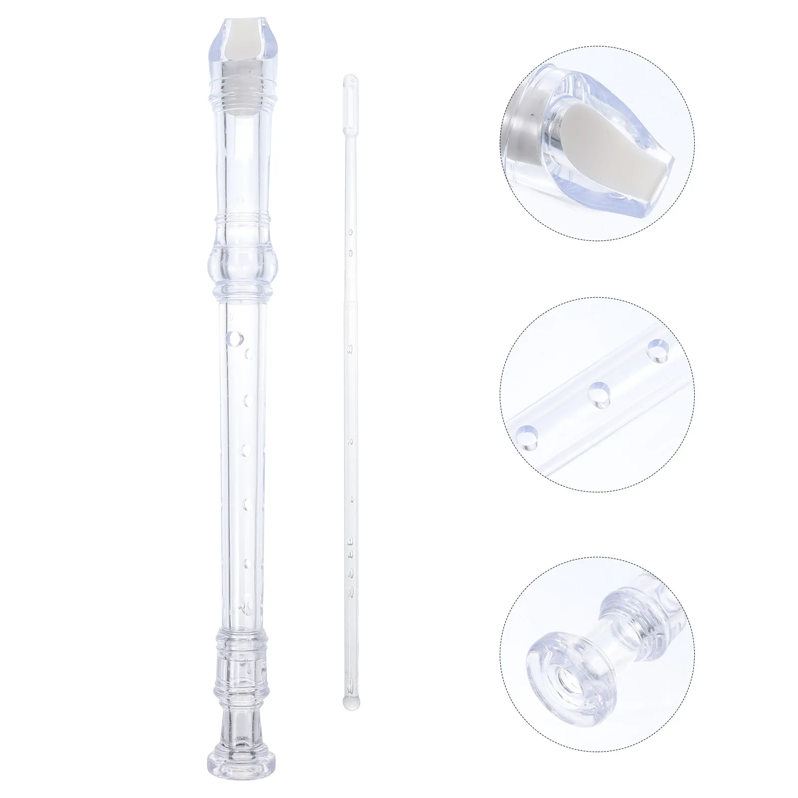 G Key Beginner Recorder 8 Hole Plastic Flute Traditional Wind Instrument Strong Heavy Metal Sound German Machine Cut Air Tight