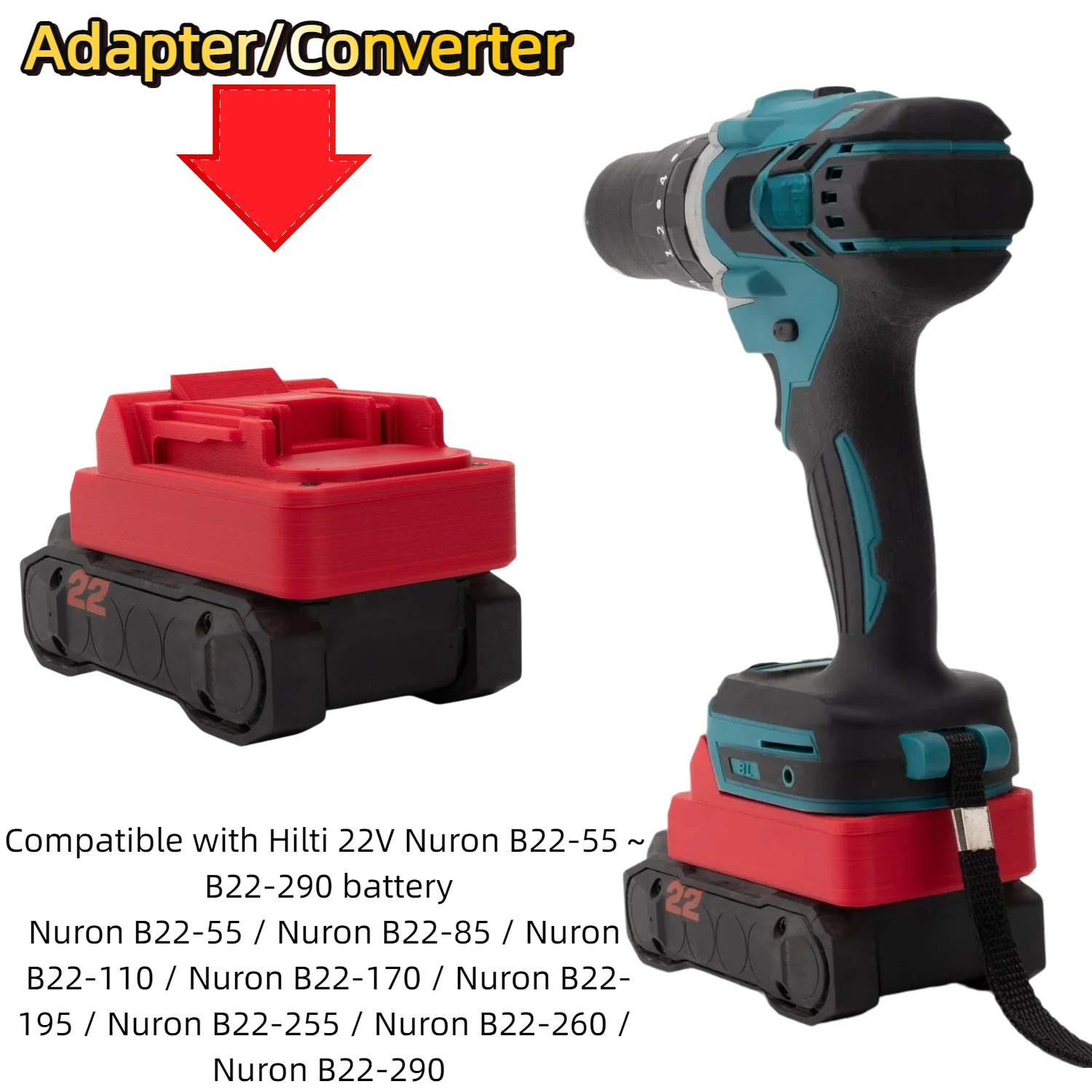 Power Tools Hilti - Adaptador/Conversor de Bateria para Baterias de