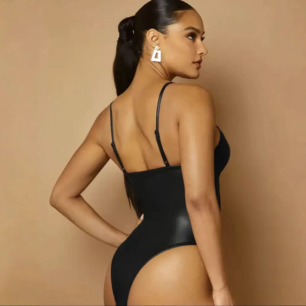 Slimming Waist Jumpsuit Sexy Waist Cinching Strapl  Swimsuit mid Waist Long Pants Thinming Effect Summer New