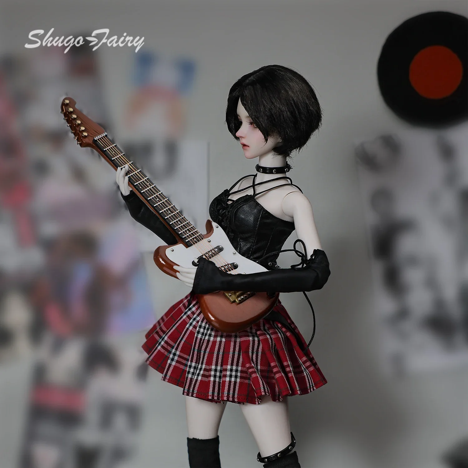 Carmen F 1/4 BJD Punk Rock Star Doll Set completo in stile anime con completo in pelle e parrucca |   Collezione originale ShugaFairy