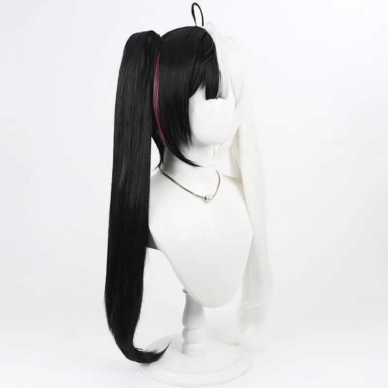 Requiem Cosplay Wig Neverness To Everness Black White Heat Resistant Synthetic Hair Halloween Party Role Play Carnival + Wig Cap
