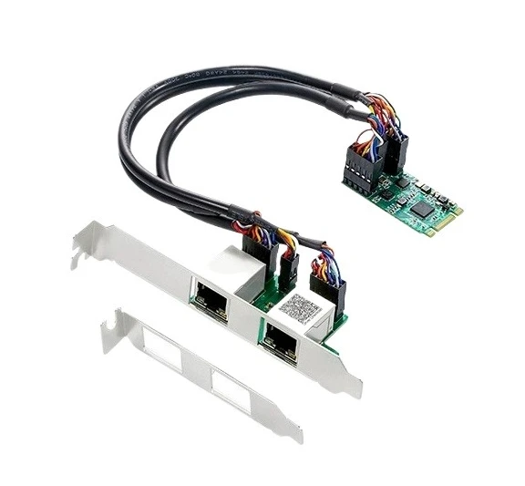 M.2 To 2 Gigabit Network Interface Card 1000Mb Desktop IPC Server B Key/M Key 8111H Chip