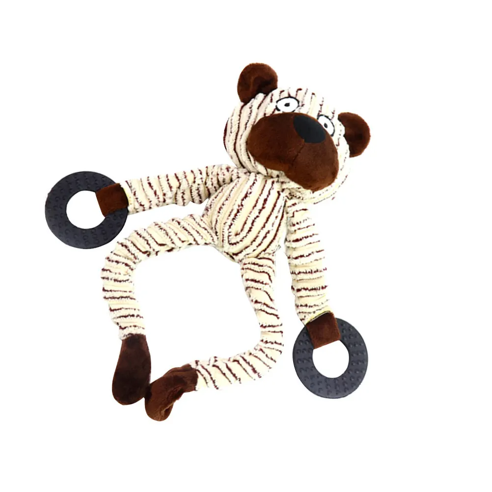 1Pcs Sound Producing Dog Plaything Bear Shaped for Mental Stimulation Chewing Exercise Outdoor Indoor Use for All