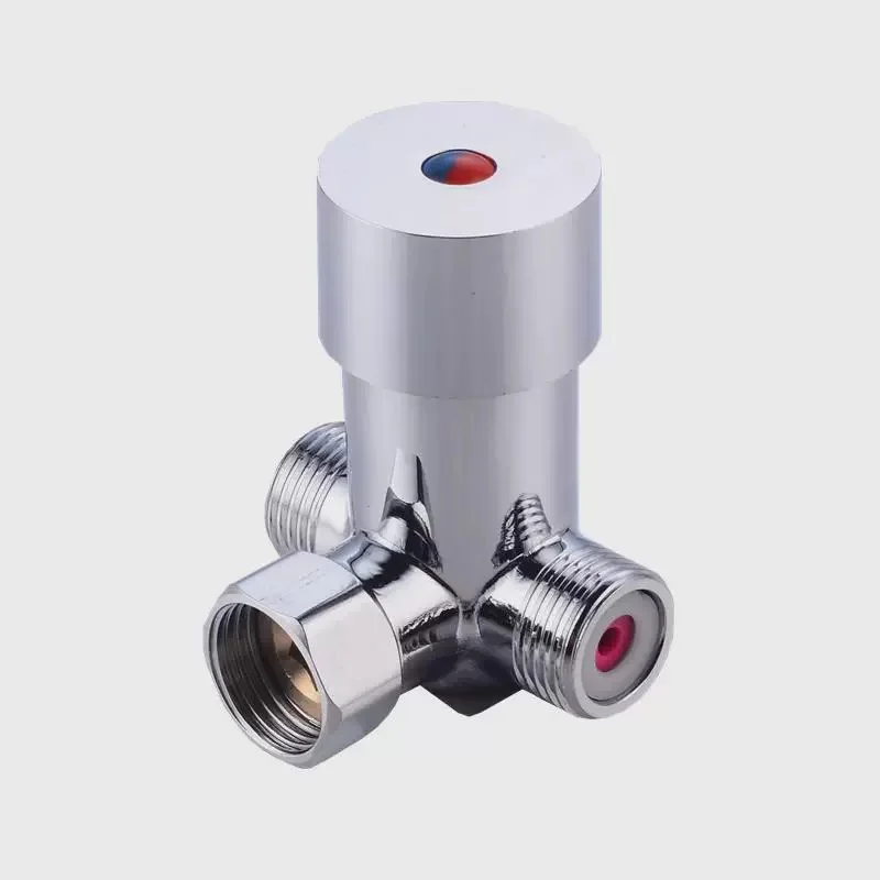 Induction faucet temperature control valve, two inlet and one outlet regulating valve sensor faucet temperature control valve