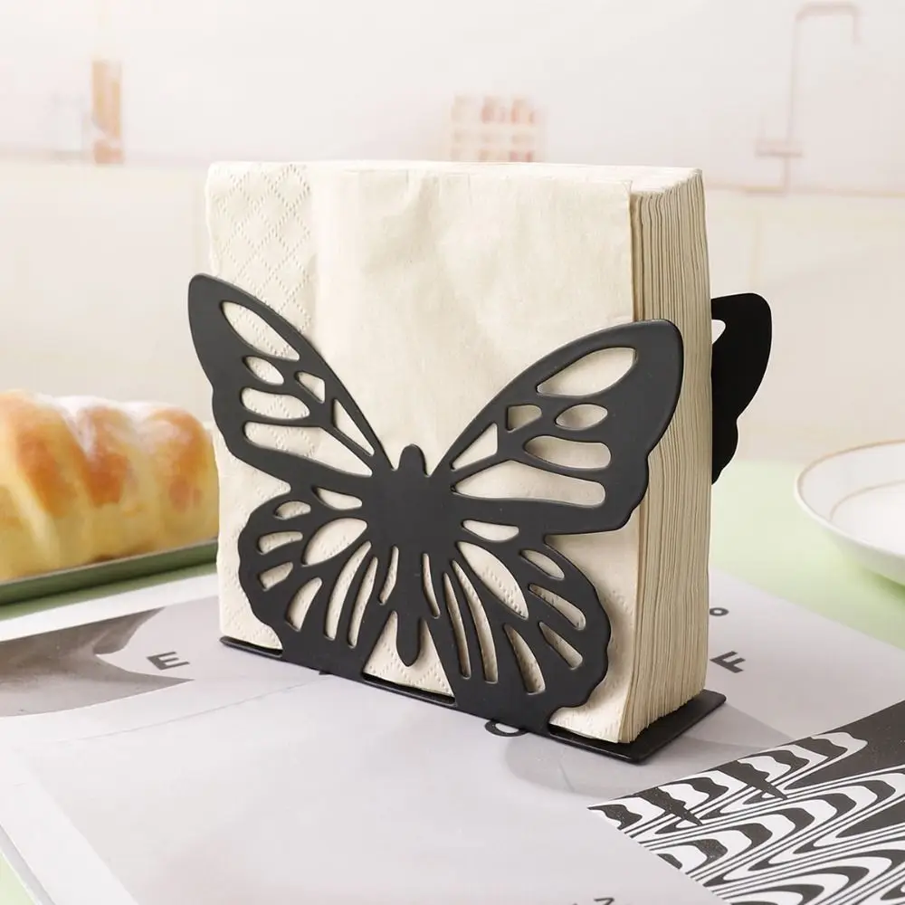 Vertical Design Paper Towel Holder Butterfly Rabit Shape Freestanding Tissue Dispenser Creative Exquisite Napkin Storage