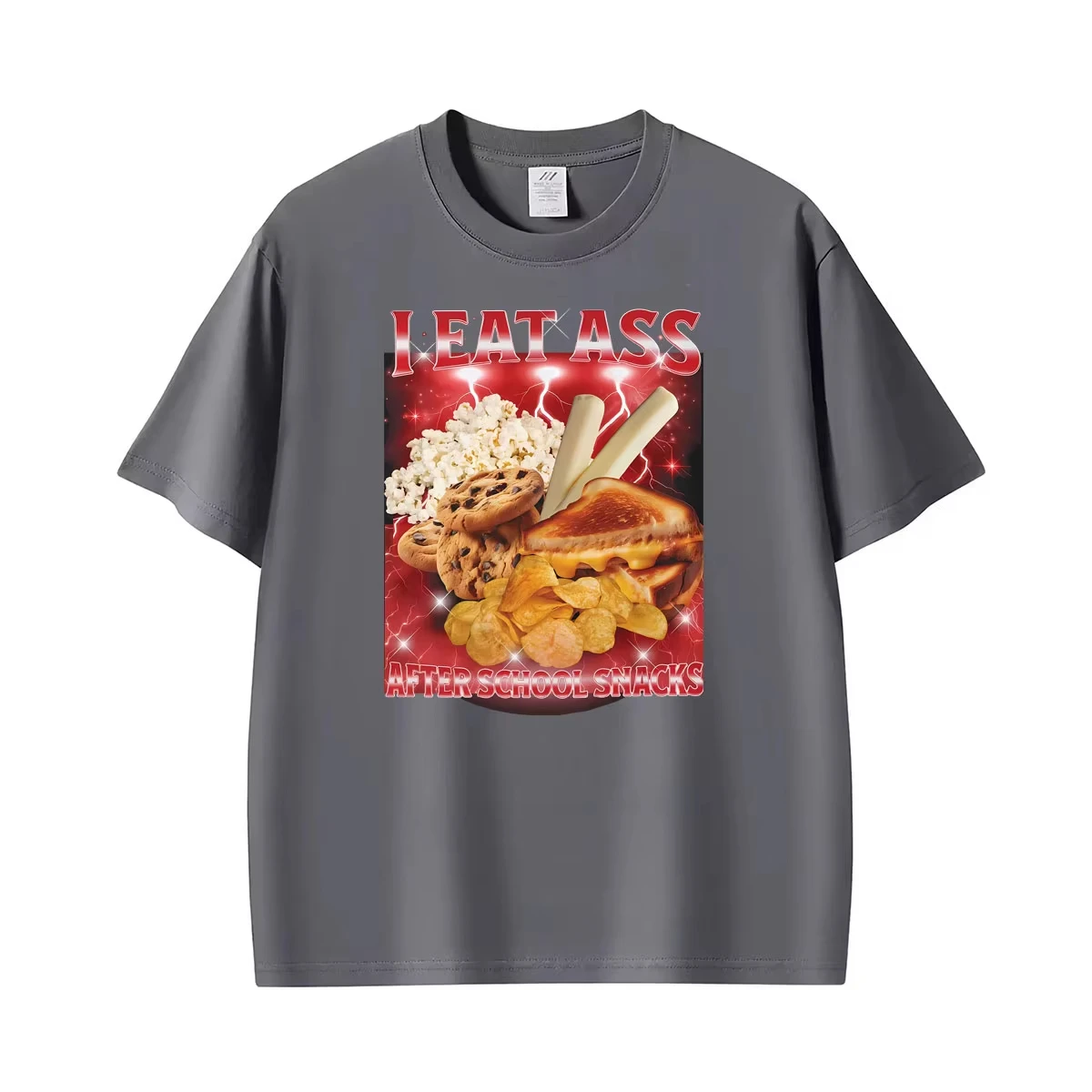 Funny I Eat Ass After School Shacks Mozzarella Grilled Cheese Graphic T Shirts Men Women High Quality Fashion Oversized T-shirts