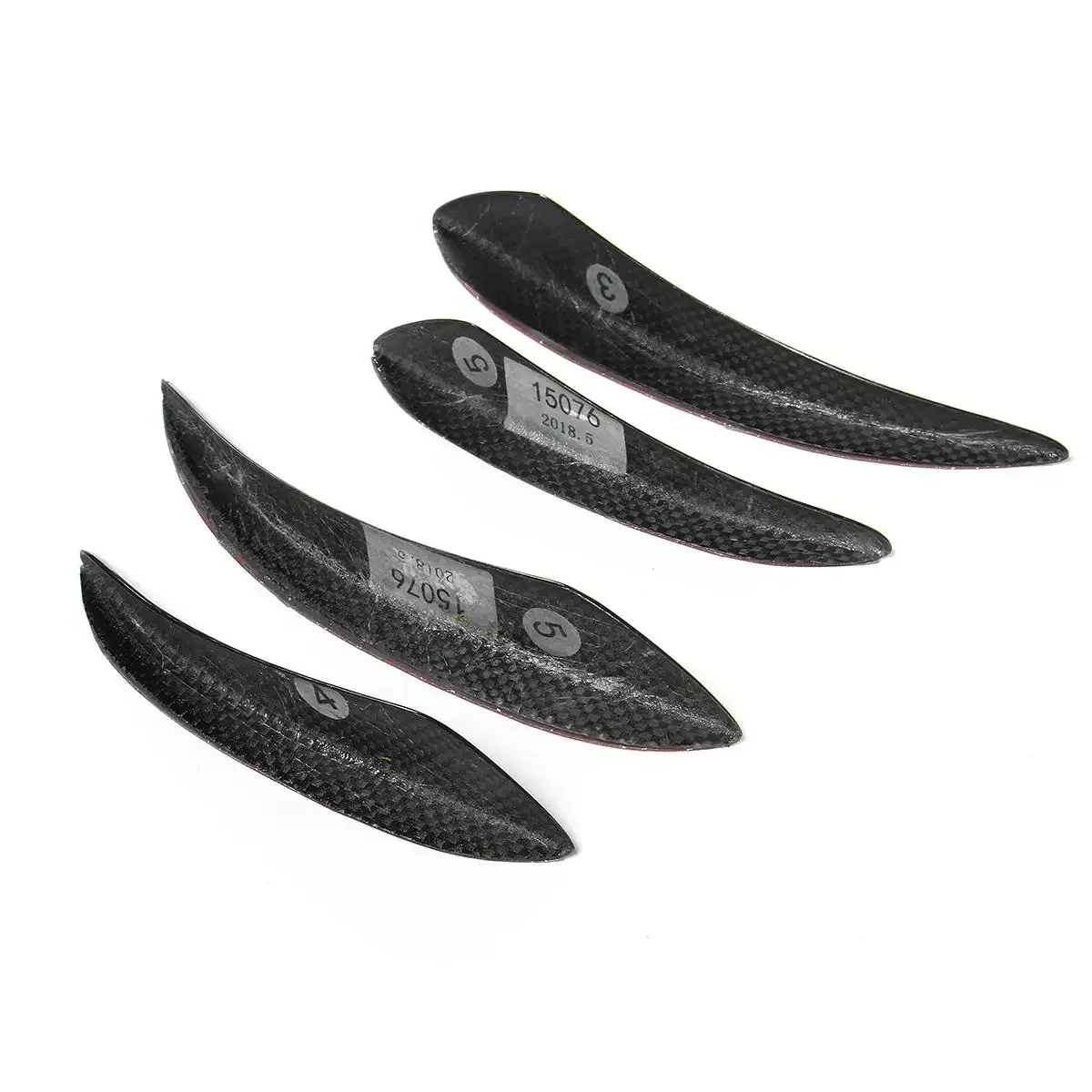 4 Pcs Canards Real Carbon Fiber Side Shark Fins Canards For Mercedes-Benz For BMW For Audi Front Lip Diffuser Splitter Body Kit