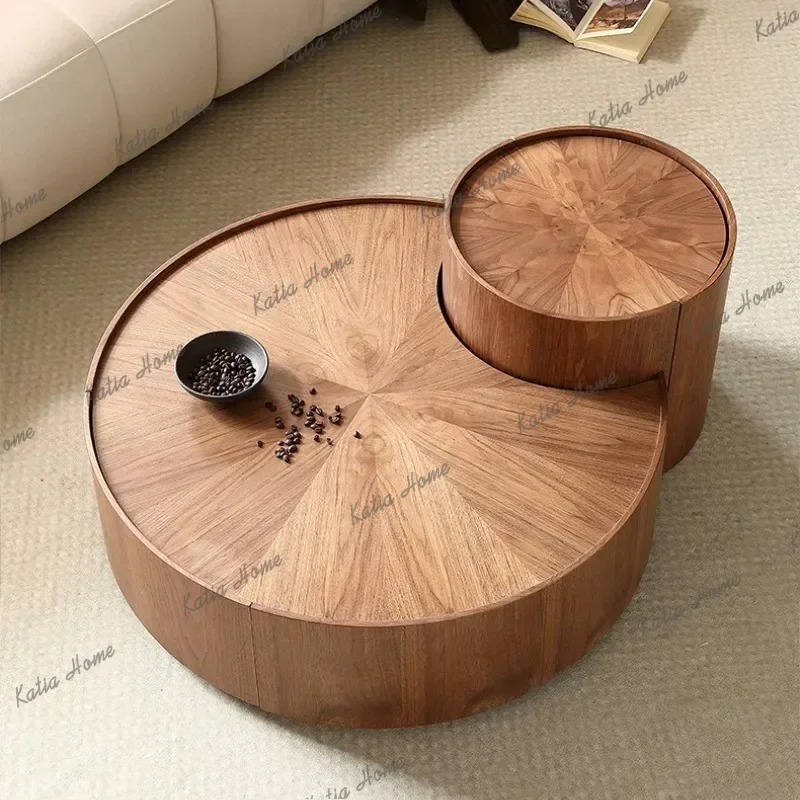ld French Luxury Coffee Table Nordic Solid Wood Living Room High-end Coffee Table Designer Retro Home Furniture