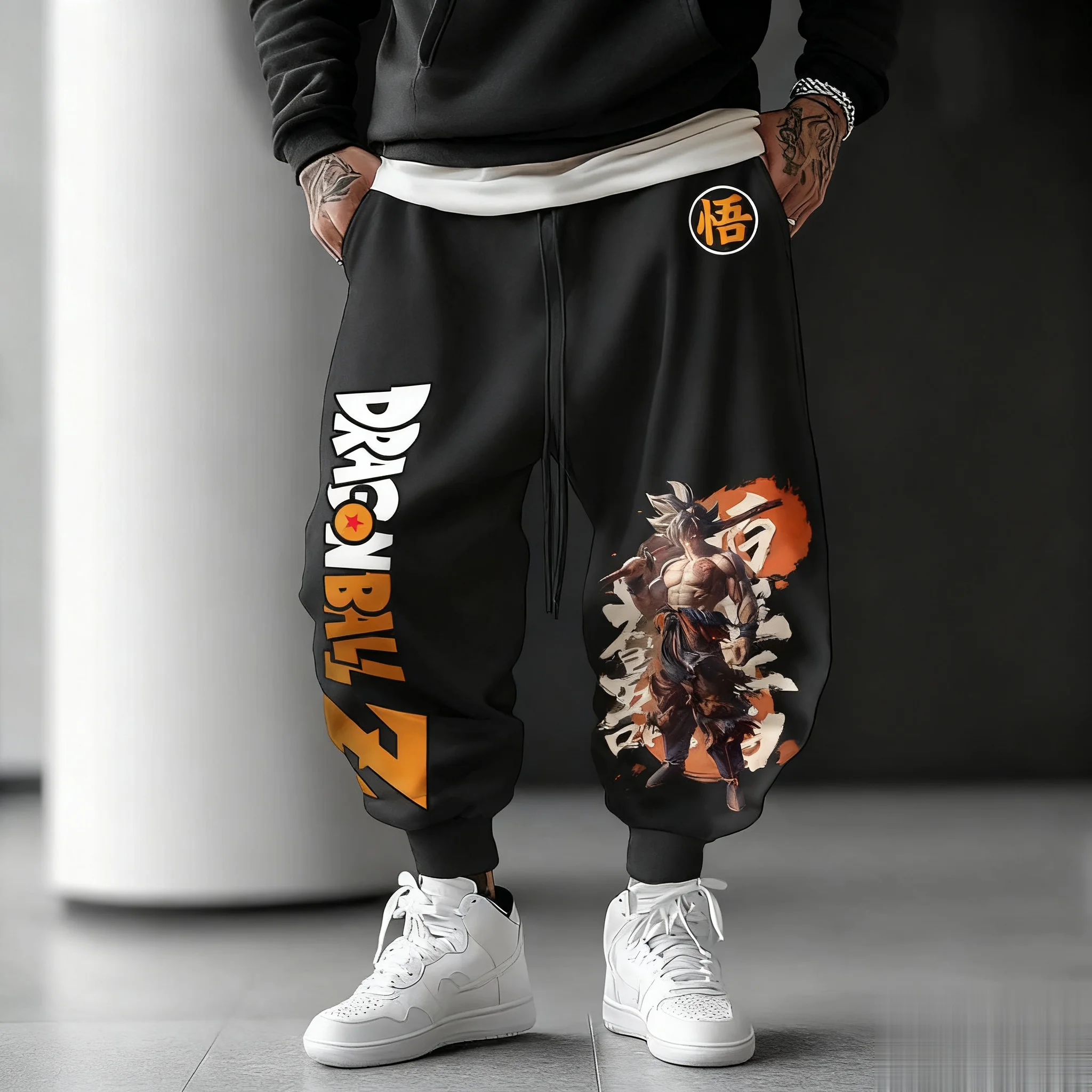 

Autumn and Winter Fashion New Dragon Ball Men's Sports Pants Anime Casual Pants Street Cartoon Printed Pants Breathable Pants