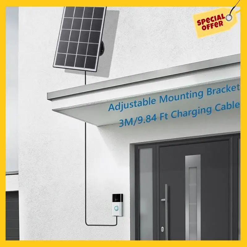 Зарядное устройство для солнечной панели 20 Вт Forring Video Doorbell 360 °   Регулируемое крепление Fordoorbell 4/3/3 Plus/2 A