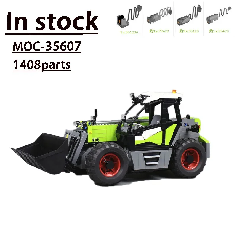 MOC-35607 City Rescue Electric Excavator Assembly Building Block Model 1408 Parts Building Blocks Kids Custom Birthday Toy Gift