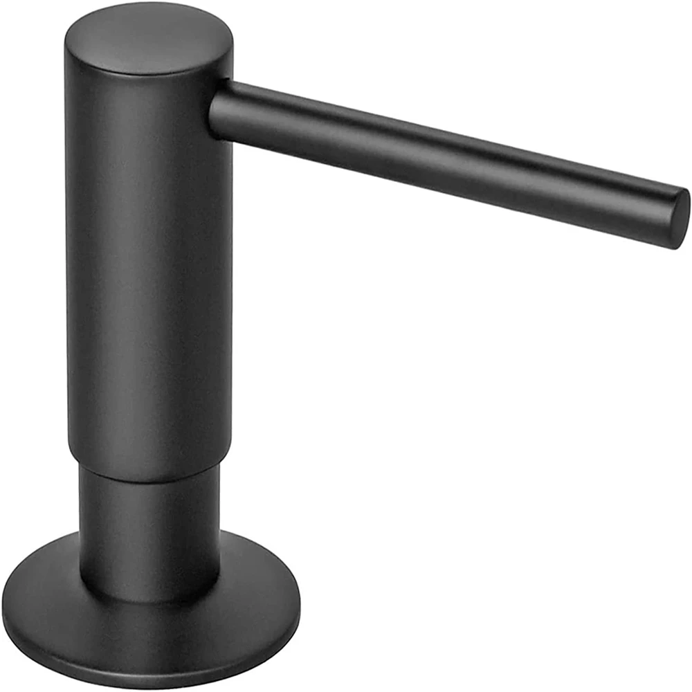 Dispenser di detersivo per lavello Dispenser di liquidi da cucina dal design incorporato Testa della pompa Dispenser di sapone con pressa a mano Nero Oro