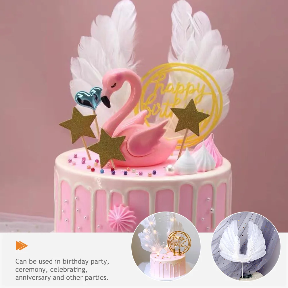 

10pcs Decoration Wing Topper Angel Wing Cake Decor Birthday Wedding Party Dessert Decorations Cake Props