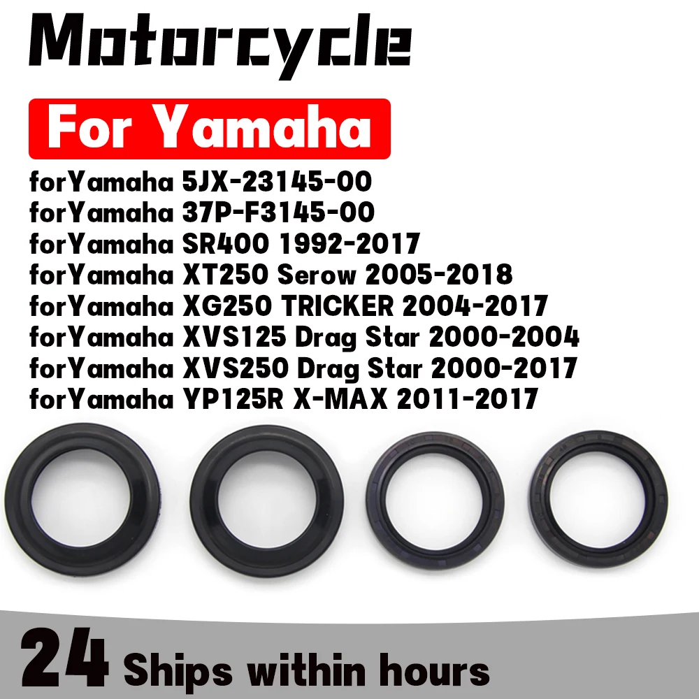 Motorcycle Part Damper Oil Seal For Yamaha SR400 XT250 Serow XVS125 XVS250 X-MAX YP400R 5JX-23145-00 37P-F3145-00    Accessories