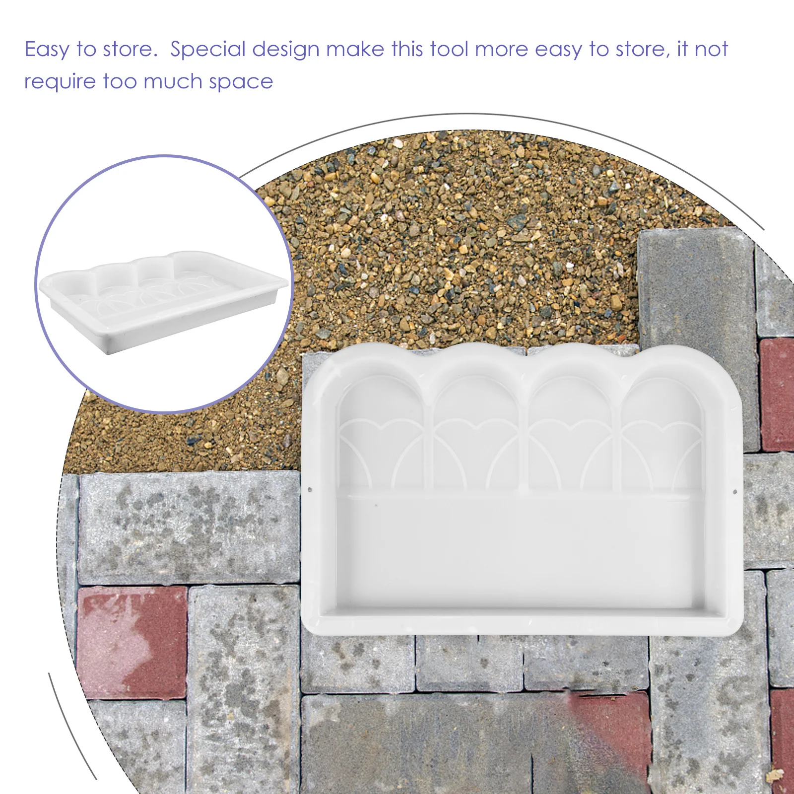 

Fence Mold Brick Garden Edging Hollow Mould Cement Tool Multiple Use Durable Plastic Rural Decorative Stones Pattern