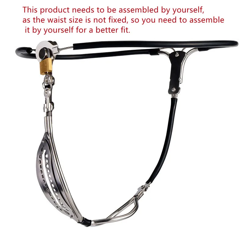 Female Chastity Belt Pants with Poop Hole Invisible Strap on Stainless Steel Chastity Device Underwear Bondage Sex Toy for Women - Image 6