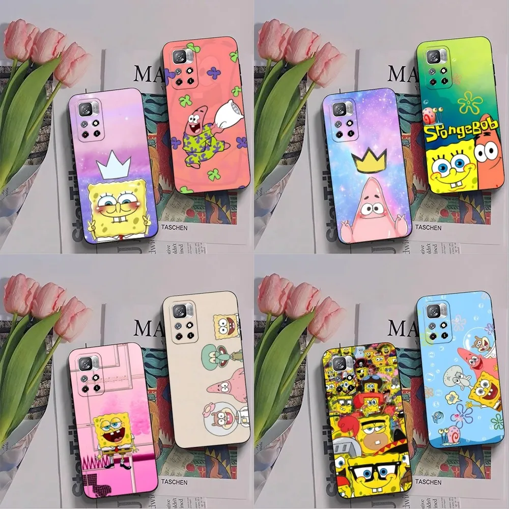 S-SpongeBob-S-SquarePants Phone Case for Xiaomi Redmi Note 14 13 12 11 9 Ultra 10 Lite POCO F4 F5 X5 Pro Plus Cover