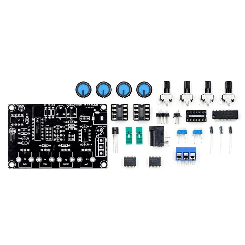 ICL8038 Высокоточный регулируемый генератор сигналов DIY Kit Синусоидальный трехугольный квадратный пилообразный выход 5 Гц-400 кГц